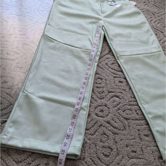 KENDALL AND KYLE mint faux leather hi rise pants size Medium @U New - Picture 10 of 10